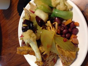 ... at Easy Zhilai Tea Pot Vegetarian Hot Pot in Lijiang