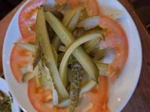 Side of pickles - little under whelming at The Cedar Tree in Dublin