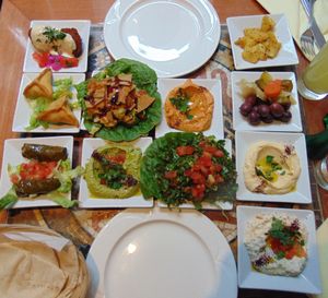 Vegan mezze (starter) at The Cedar Tree in Dublin