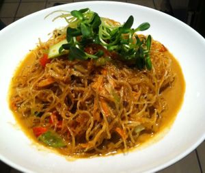 Raw vegan Pad Thai. at Eden Food Catering in Santa Clarita