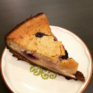 Baked blueberry cheesecake  at Green Time in Auckland