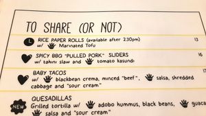 I have tried the pulled pork sliders and baby tacos. Both were nice, although they didn't blow my mind. at Green Time in Auckland
