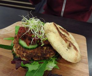 Burger at Green Time in Auckland