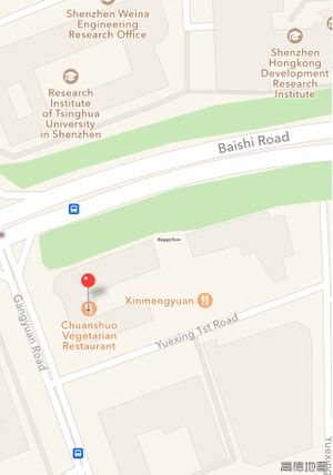 Map at Ruolanci Vegetarian 若蘭慈素食馆(欢乐海岸店) in Shenzhen