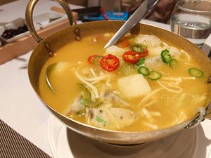 Fuzhou-style spicy and sour soup at Ruolanci Vegetarian 若蘭慈素食馆(欢乐海岸店) in Shenzhen