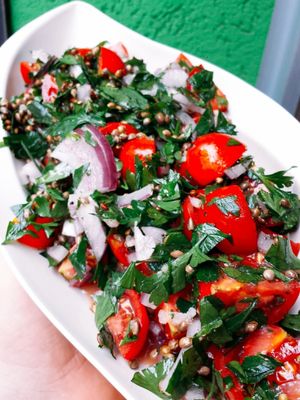 Petersilien-Hanfsamen-Salat :) at Veggieman Xpress in Nuremberg