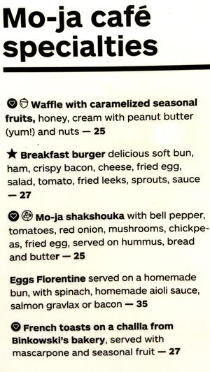 Menu 2 of 11, July 2021 at Mo-Ja Cafe in Krakow