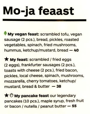 Menu 3 of 11, July 2021 at Mo-Ja Cafe in Krakow