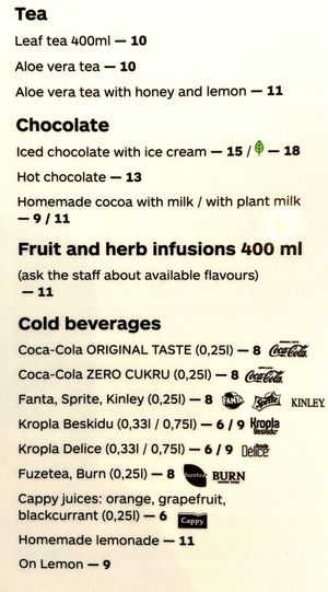 Menu 9 of 11, July 2021 at Mo-Ja Cafe in Krakow