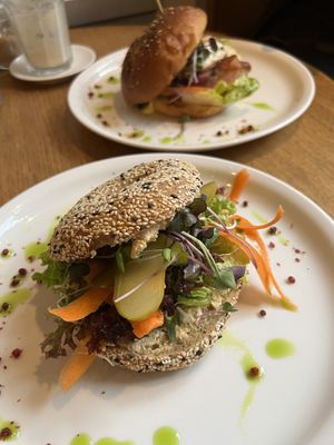 Vegan bagel  at Mo-Ja Cafe in Krakow