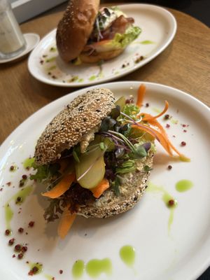 Vegan bagel  at Mo-Ja Cafe in Krakow