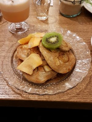 Delicious, gluten free pancakes at Mo-Ja Cafe in Krakow