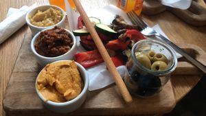 “I will have the vegan bread and veggies” is given a single bread stick???? Ermmm at Mo-Ja Cafe in Krakow