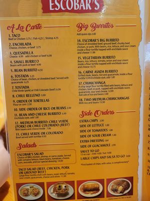  at Escobar's Mexican Restaurant in Kanab