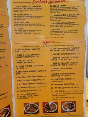  at Escobar's Mexican Restaurant in Kanab