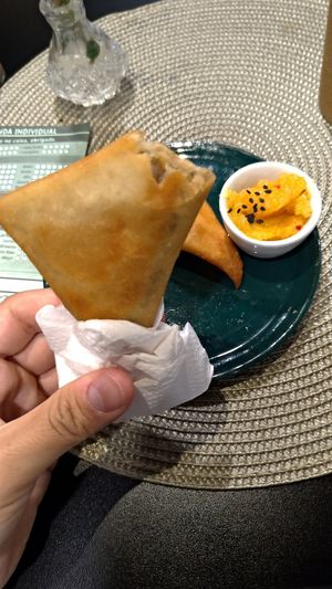 Samosa at GreenGo Batel in Curitiba