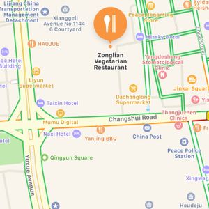 Correct location of restaurant 05/17 at Zhong Lian Vegetarian in Lijiang