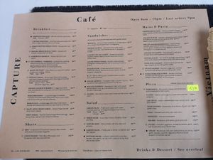 Menu 1 at Capture Vietnam in Phong Nha