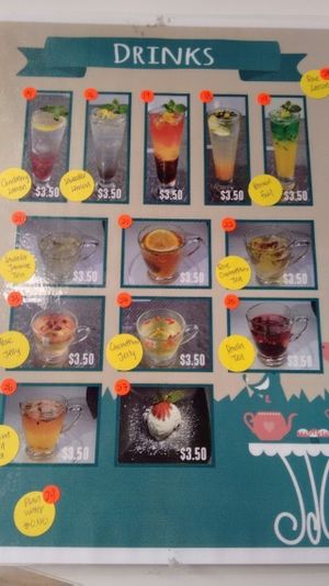 Drink menu at Jiu Pin Lian in Central Singapore