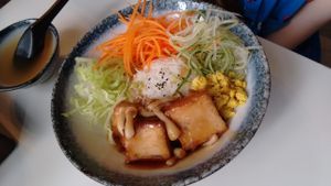 Black bean tofu with lots of veg at Jiu Pin Lian in Central Singapore