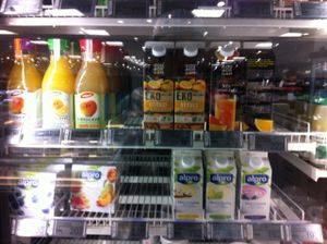 Vegan yoghurts at Irma in Copenhagen