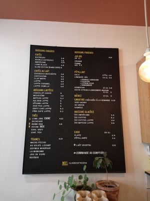 Menu at Coffee Makers in Lille