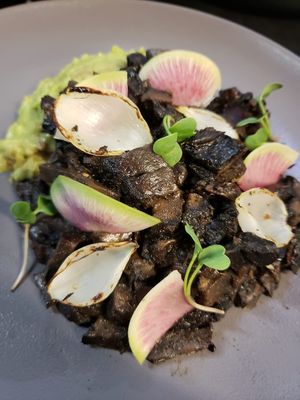 Chicharrón de portobello at Vegan Inc - Miyana in Mexico City