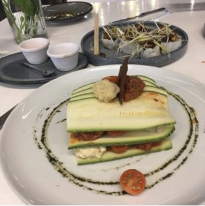 Raw lasagna at Vegan Inc - Miyana in Mexico City