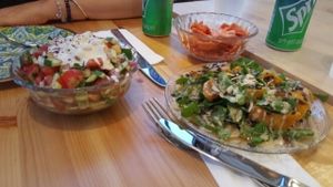 Sweet potato salad is a must at Umm Kulthum in Haifa