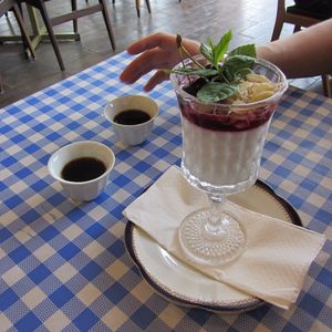 Vegan Malabi at Umm Kulthum in Haifa