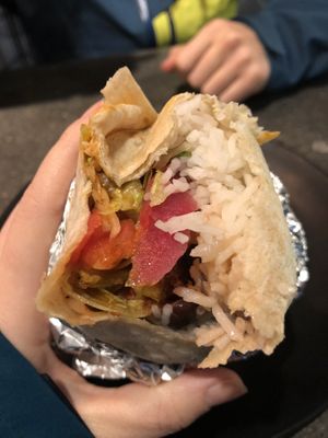 Vegan burrito at 6K Foodmarket in Helsinki