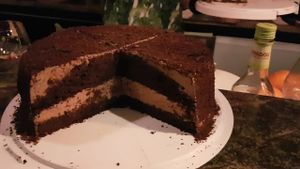 Double chocolate cake at Bämeräng in Berlin