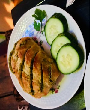 Garlic bread at Bämeräng in Berlin