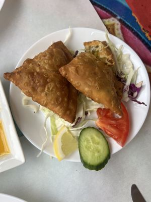 Vegetable samosas  at Red Chilli Indian Restaurant in Corfu