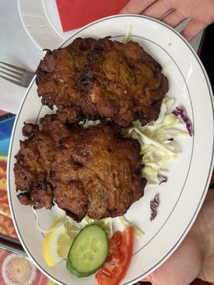 Onion bhaji  at Red Chilli Indian Restaurant in Corfu