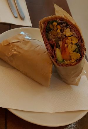 Vegan wrap at SLA - Kerkplein in The Hague