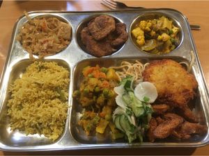 Mixture of everything vegan  at Dhaba Beas - Purkynova in Prague