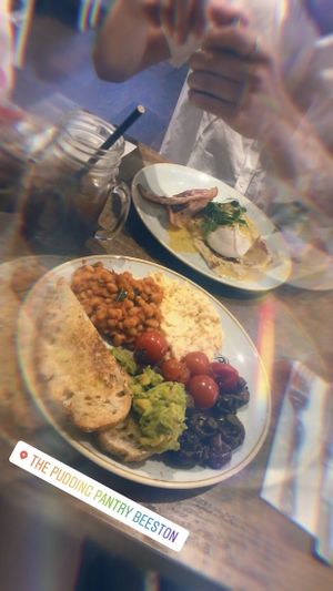 Veggie breakfast (only difference: eggs)  at The Pudding Pantry in Nottingham