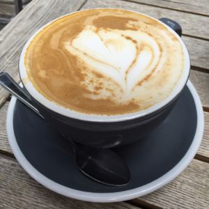 Soya latte at The Pudding Pantry in Nottingham