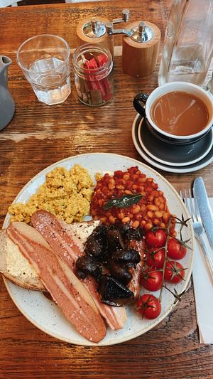 Vegan all day breakfast   at The Pudding Pantry in Nottingham