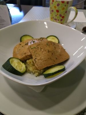 Tofu with rice at La Vita e Vegan in Escaldes-engordany