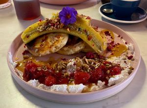 The buckwheat hotcakes  at Vitality Kitchen in Tauranga