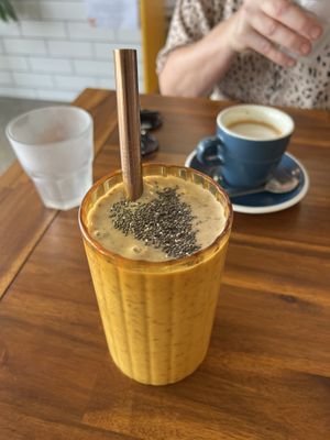 Chai smoothi - thick and creamy texture   at Vitality Kitchen in Tauranga
