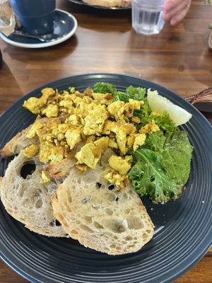 Scrambled tofu  at Vitality Kitchen in Tauranga