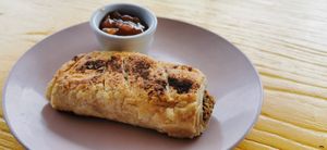 Sausage roll at Vitality Kitchen in Tauranga