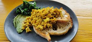 Tofu scramble at Vitality Kitchen in Tauranga