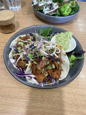 Jackfruit tacos   at Vitality Kitchen in Tauranga