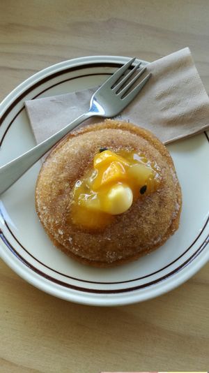 passionfruit glutne free doughnut is the best! at Vitality Kitchen in Tauranga