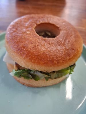 Bagel at Vitality Kitchen in Tauranga