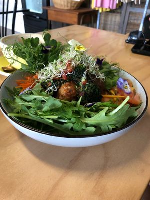 Buckwheat Meatballs at Vitality Kitchen in Tauranga